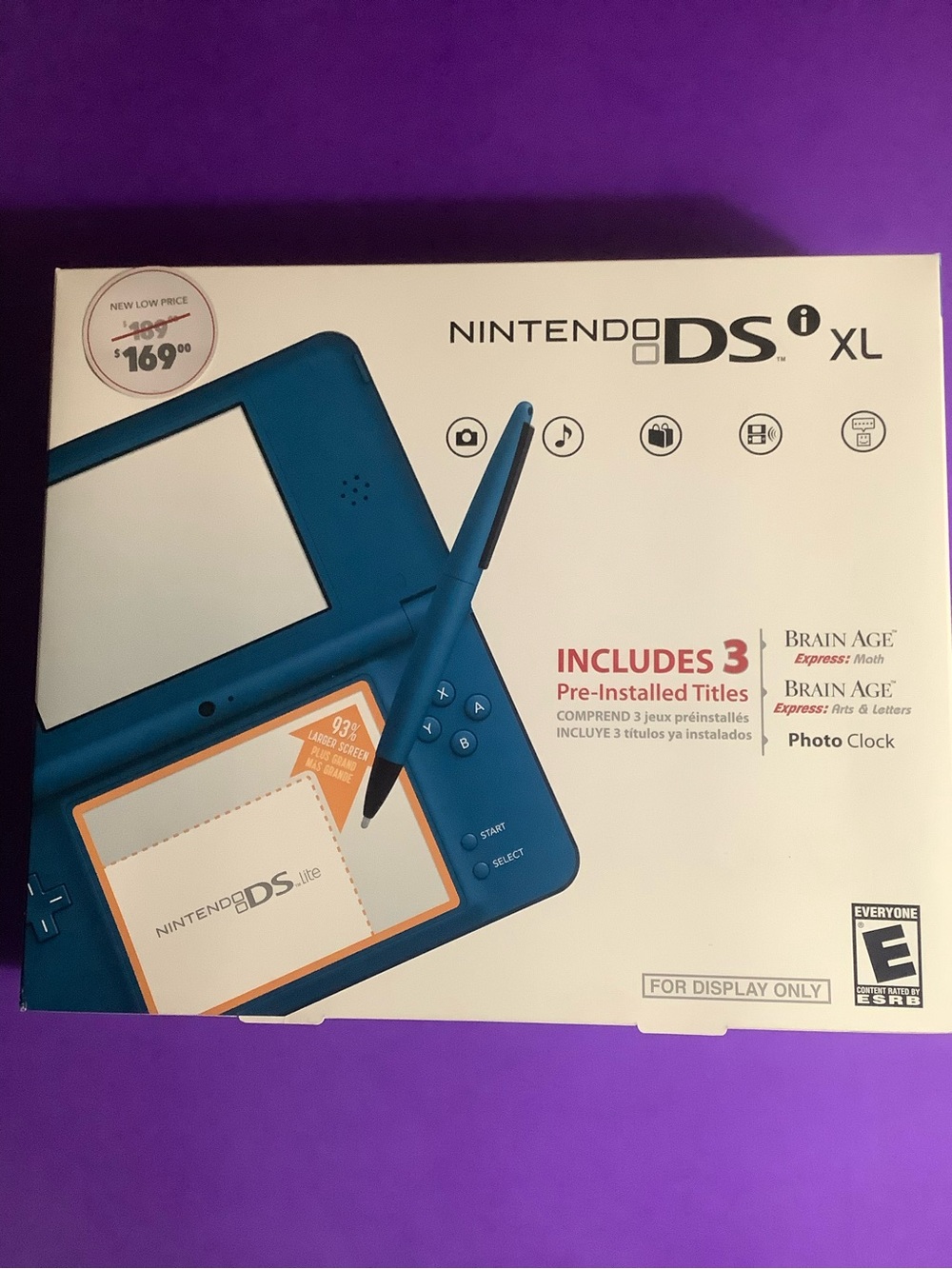 Jumbo Empty Large Nintendo DSXl Cardboard Display